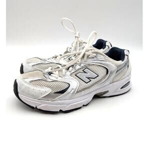 New Balance 530 Running Sneakers Unisex White/Silver Metallic Sz USW10/M8.5 EU42